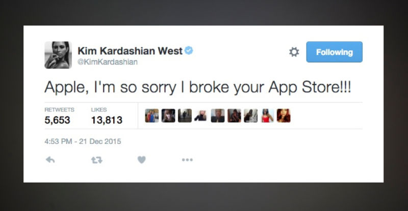 Kim Kardashian Says Her App Broke the App Store, Apple Disagrees