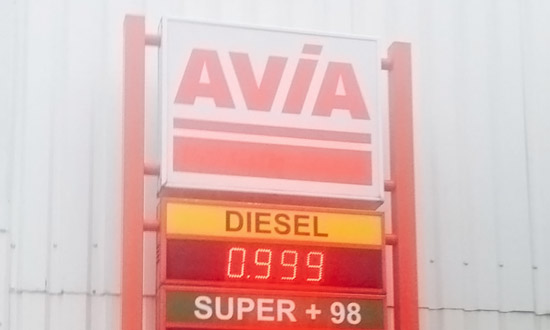 De prijs van een Belgische liter diesel