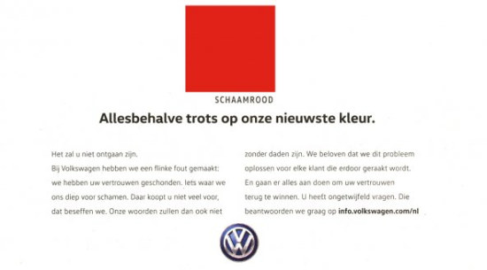 VW deelt zijn nieuwe kleur met de PvdA