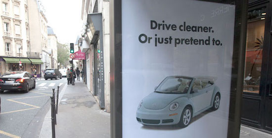Volkswagen voor lul gezet tijdens klimaattop Parijs
