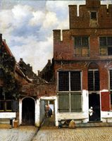 Schilderij `Het straatje` van Johannes Vermeer