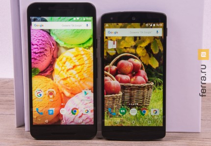 Экраны Nexus 5 и Nexus 5X отличаются всего на 0,2 дюйма, но по габаритам такого не скажешь