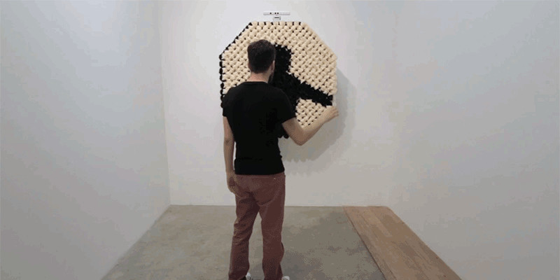 A Mirror Made of Fuzzy Pom-Poms Is a Creepy, Beautiful Thing