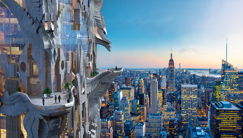 This NYC Skyscraper Design Is Like the Chrysler Building Went to Burning Man and I Love It