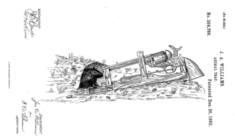 This 1882 Patent for a 50-Caliber Mousetrap Is Probably Overkill