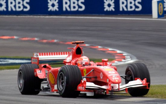 Schumacher op Indianapolis in 2005