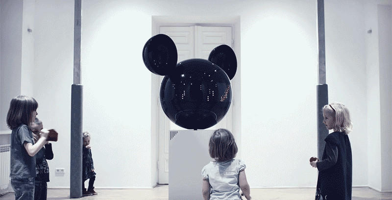 Ominous Mickey Mouse Robot Head Is a Music Visualizer