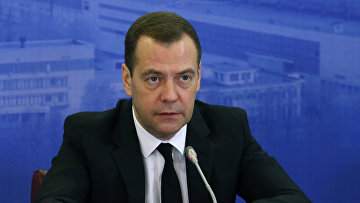 Председатель правительства России Дмитрий Медведев в Санкт-Петербурге проводит заседание правительственной комиссии по импортозамещению