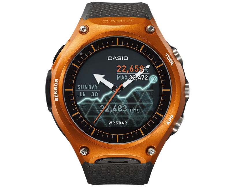 Casio’s Sensor-Packed Android Wear Watch Can Survive the Outdoors Longer Than You