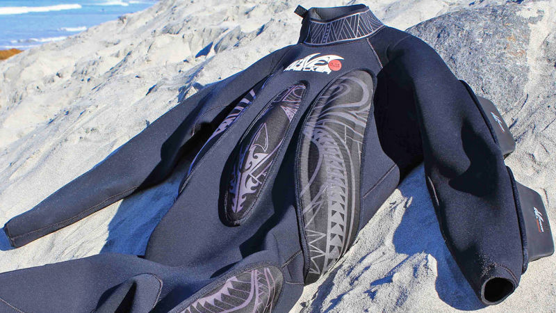 The Foam Fins Covering This Wetsuit Let You Body Surf Without a Board
