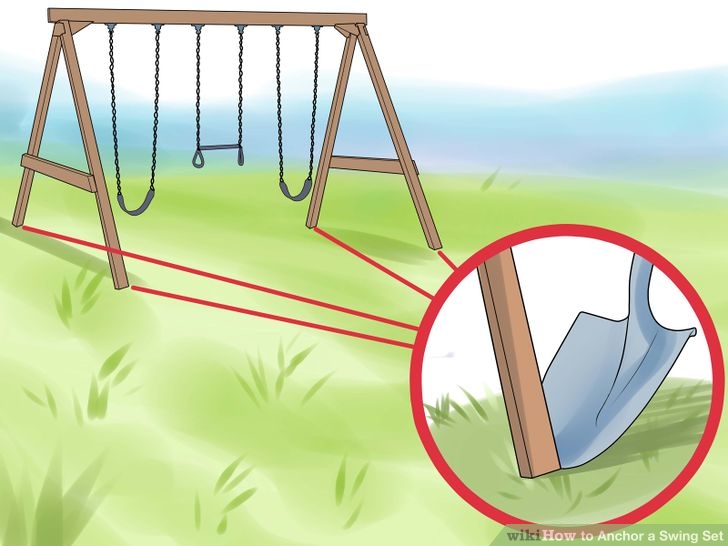 Image titled Anchor a Swing Set Step 1