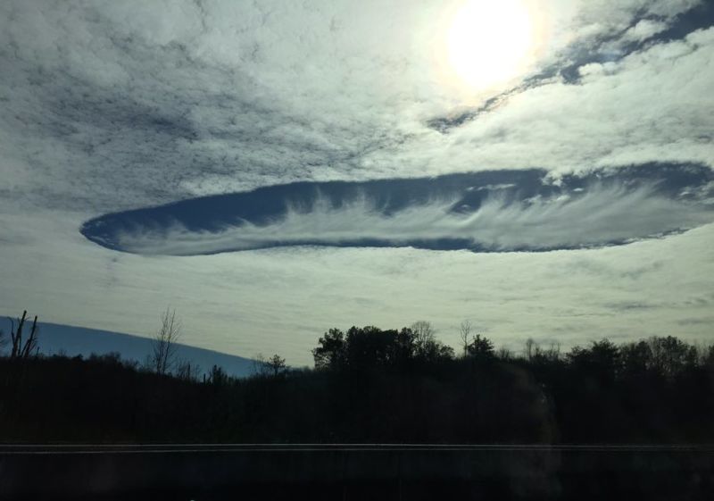 Fallstreak Clouds Poke Decorative Holes Over the Southern Skies