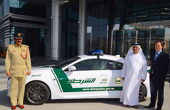 Lexus RC F: het nieuwe wapen van de politie in Dubai