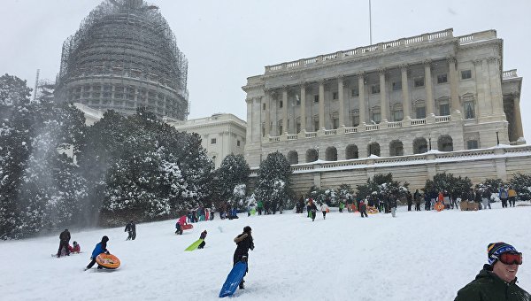 Снегопад в Вашингтоне, 24 января 2016