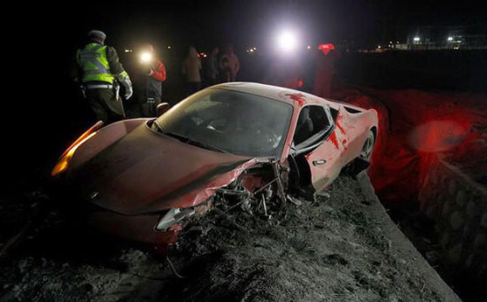 Arturo Vidals 458, post-crash