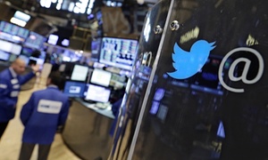 Twitter took a big hit when the New York stock exchange opened and did not recover quickly.