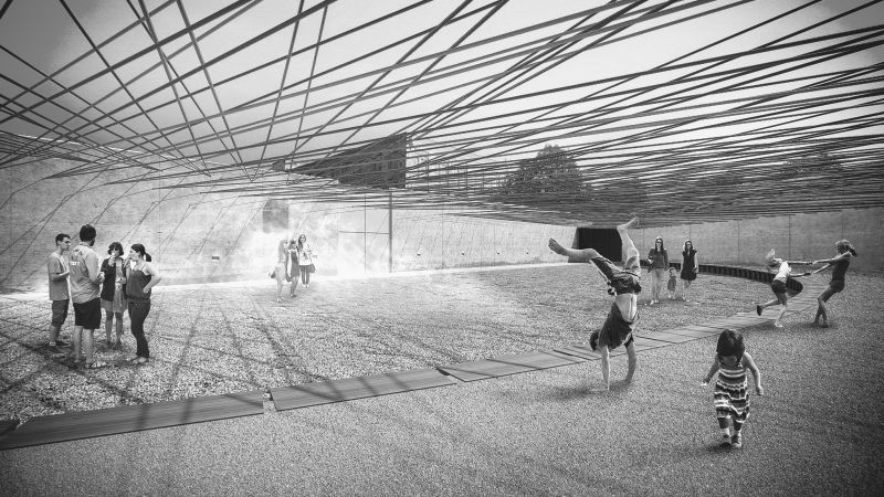 Designers Will Knit a Neon Rope Canopy Over MoMA's Concrete Courtyard This Summer