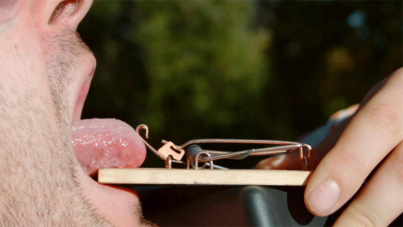 Do Not Watch This Slo-Mo Video of a Dude Sticking His Tongue in a Mouse Trap