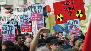 Протест против организации НАТО