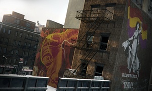 Ubisoft worked with over 20 street artists to create a series of murals to adorn the city walls. Each reflects the game's theme of societal collapse