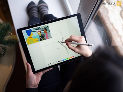 Частный случай многозадачности iPad Pro – набросок и просмотр видео