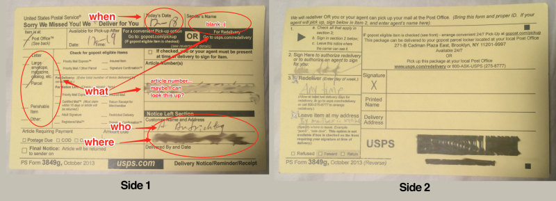 Someone Redesigned the USPS Package Delivery Slip, Thank God
