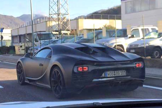 Bugatti Chiron zonder camouflage gespot