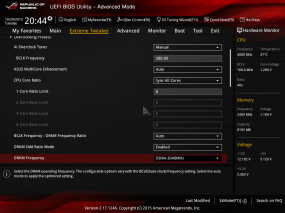 Оверклокерские пресеты по разгону шины ASUS Maximus VIII Extreme