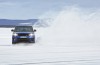Ben Saunders in hot pursuit of 550 hp to the Range Rover on a ijsmeer
