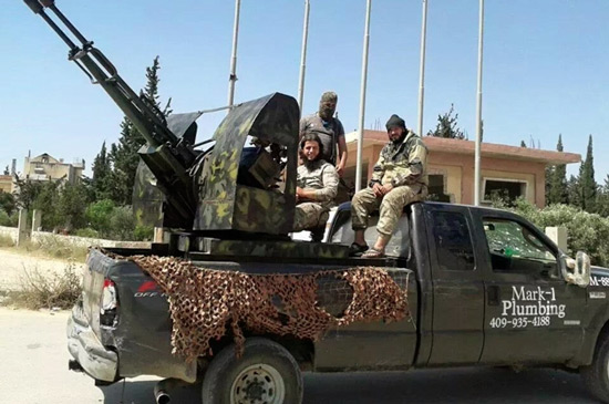 Loodgietersauto in Syrië