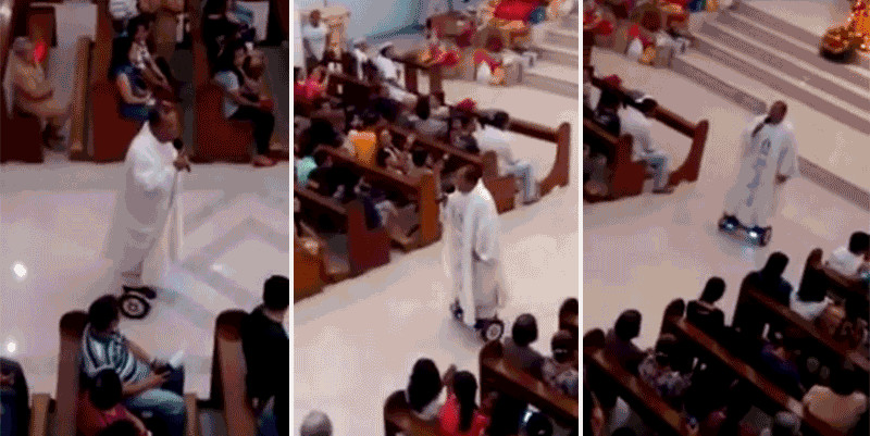 Priest Suspended For Hoverboarding in Church