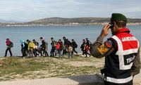 Vluchtelingen in Çesme, Turkije