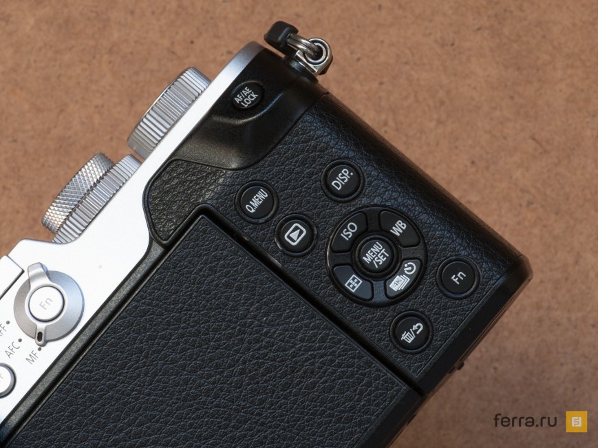 Органы управления на задней панели Lumix GX8