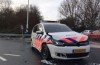 Police car smashes a Volvo piece on the A13