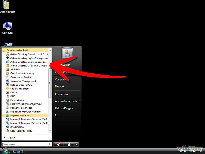 Image titled Access Active Directory in Windows Server 2008 Step 1Bullet2