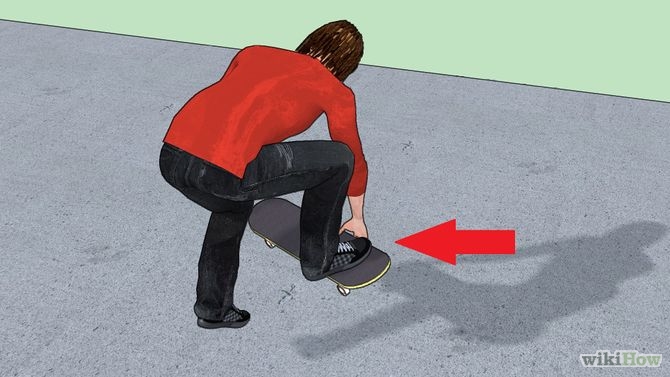Image titled 180 Boneless on a Skateboard Step 3