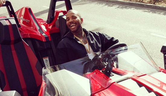 The Game in zijn Polaris Slingshot