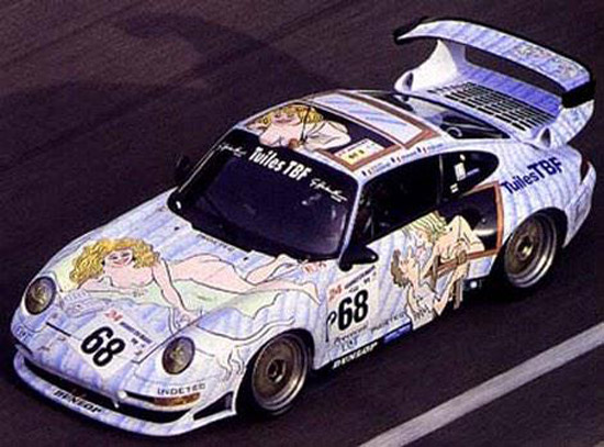 De Porsche 911 GT2 in de livery van Georges Wolinski