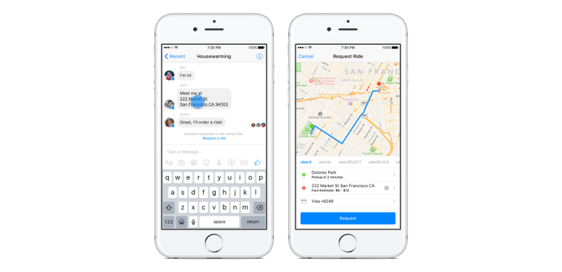 You Can Now Order an Uber From Facebook Messenger