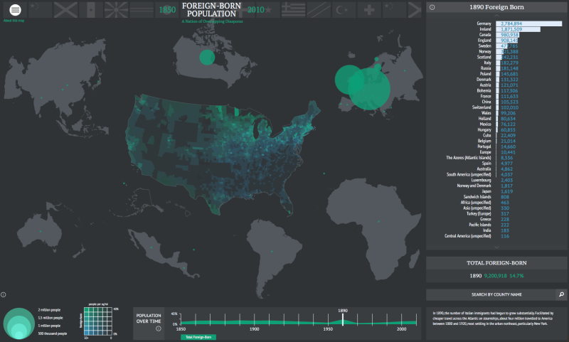 See the US Welcome Millions of Immigrants Over 150 Years In this Interactive Map