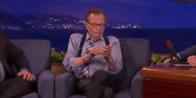 Larry King Sure Does Love Old Technology