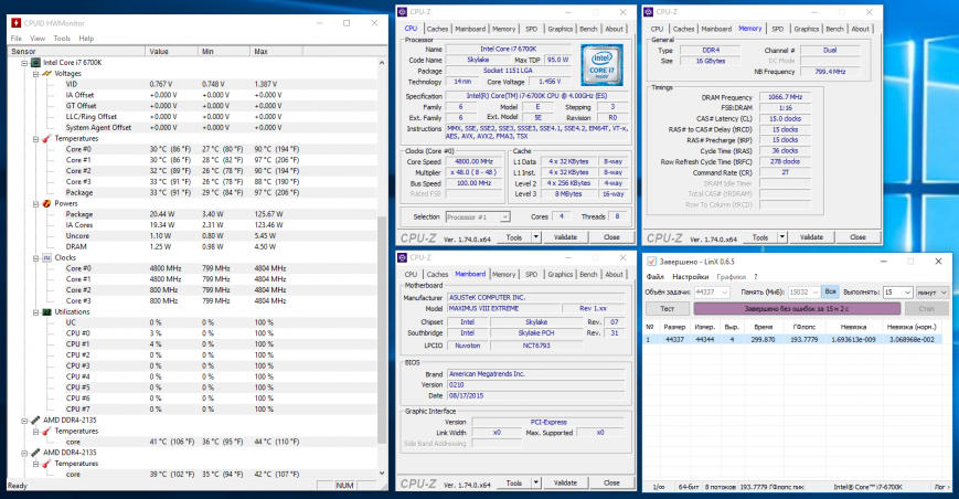 Ручной разгон процессора при помощи ASUS Maximus VIII Extreme