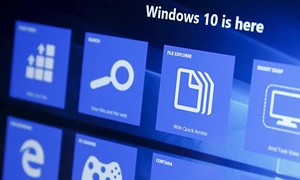 A computer screen shows features of the Windows 10 operating system at the Microsoft store at Roosevelt Field in Garden City, New York July 29, 2015.