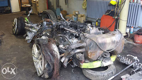 Te koop: het wrak van een afgefikte Huracán