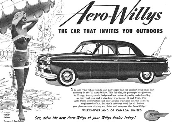 Aero Willys babe ad