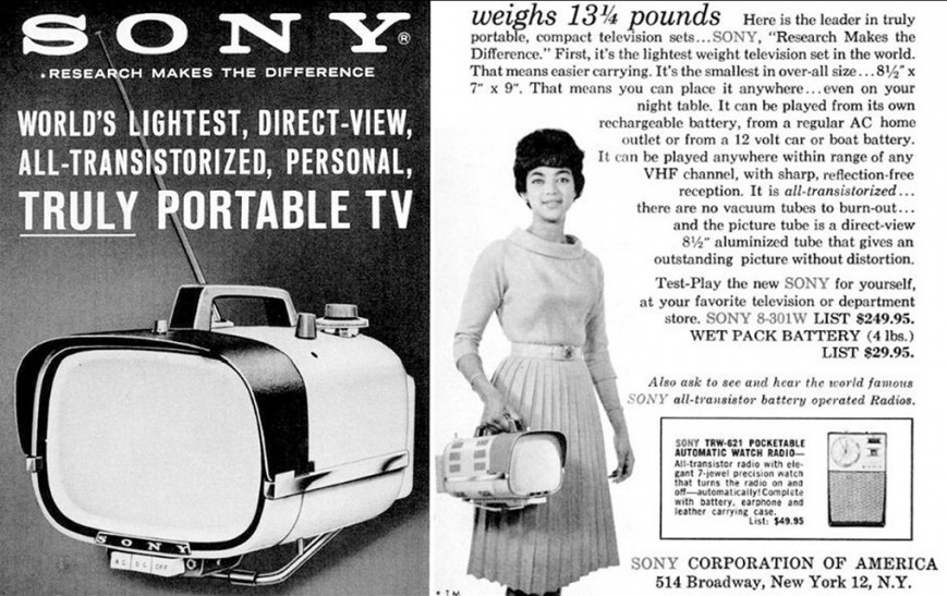 Реклама телевизора Sony TV8-301