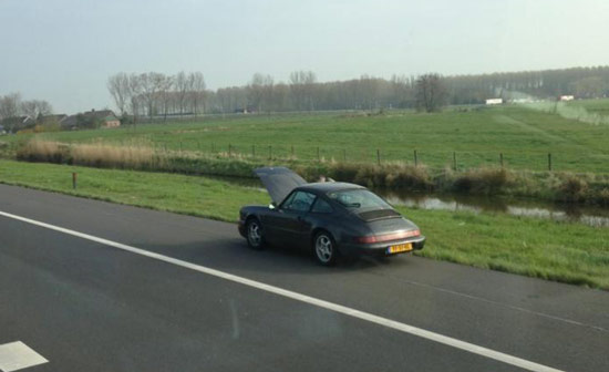 porsche met panne