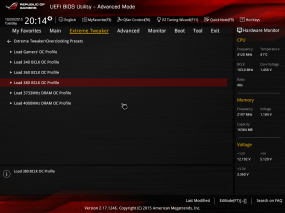 Оверклокерские пресеты по разгону шины ASUS Maximus VIII Extreme