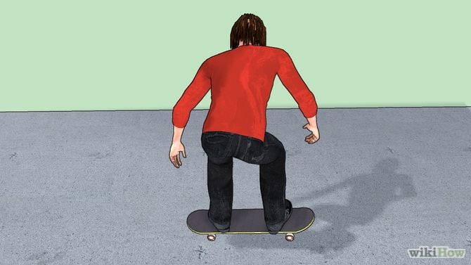 Image titled 180 Boneless on a Skateboard Step 4
