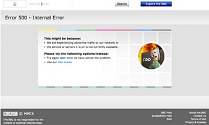 BBC website error page